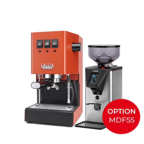 Gaggia Classic 2024 Evo PRO Orange - Lobster Red - 240V | Manual Espresso Coffee Machine