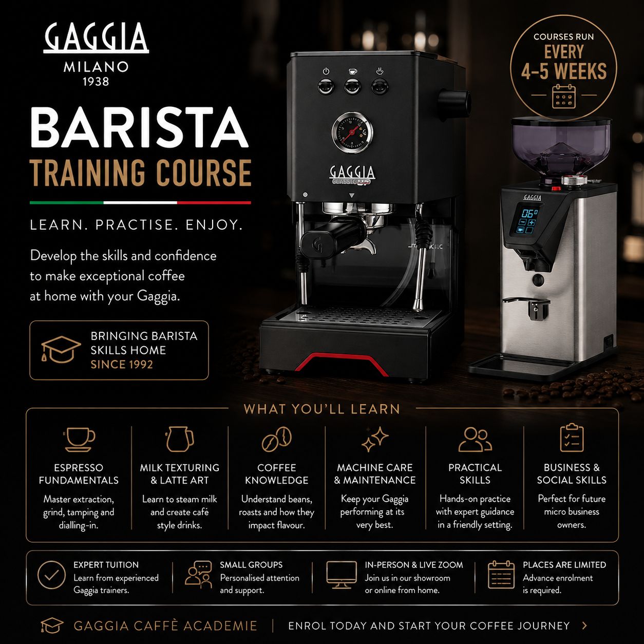 Barista Training - in Person or on Zoom Barista Training - in Person or on Zoom