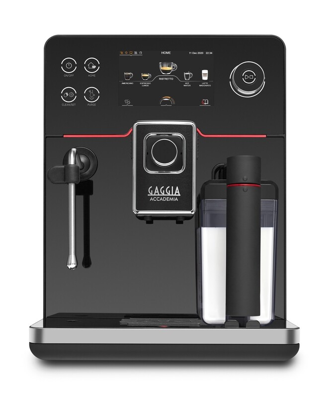 Gaggia Accademia Glass Black - One Touch Cappuccino Coffee Machine  [RI9781/01D] REFURBISHED