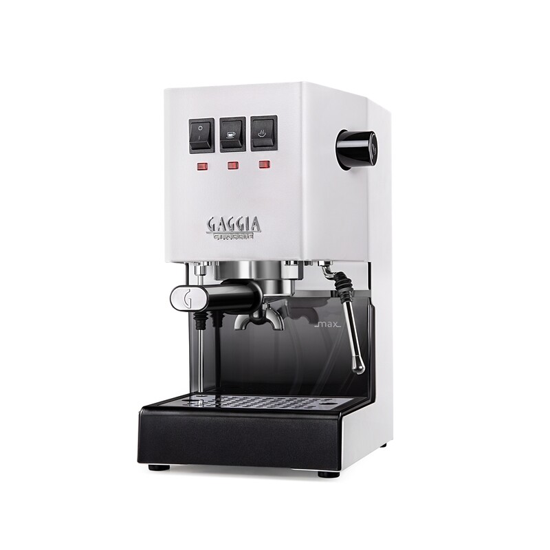 Gaggia Classic E24 [BRASS BOILER] POLAR WHITE 240V | Manual Espresso Coffee Machine
