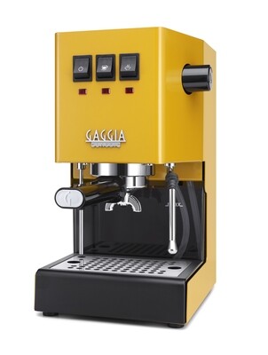 Gaggia Classic E24 [BRASS BOILER]  Sunshine Yellow 240V | Manual Espresso Coffee Machine [NEW -Damaged Box]