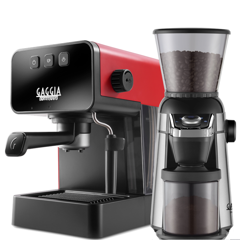 Gaggia Espresso Style Stone Red with MD15 Grinder [EG2111/03MD15]