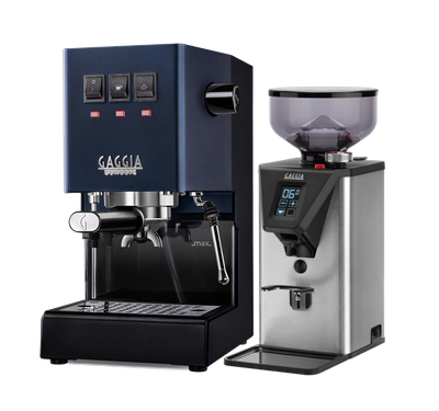 Gaggia Classic E24 [BRASS BOILER]  Midnight Blue with MDF-55