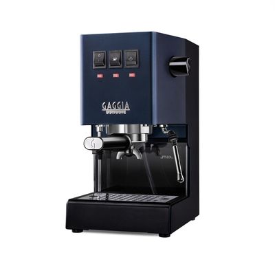 Gaggia Classic E24 [BRASS BOILER]- MIDNIGHT BLUE 240V | Manual Espresso Coffee Machine [REFURBISHED]