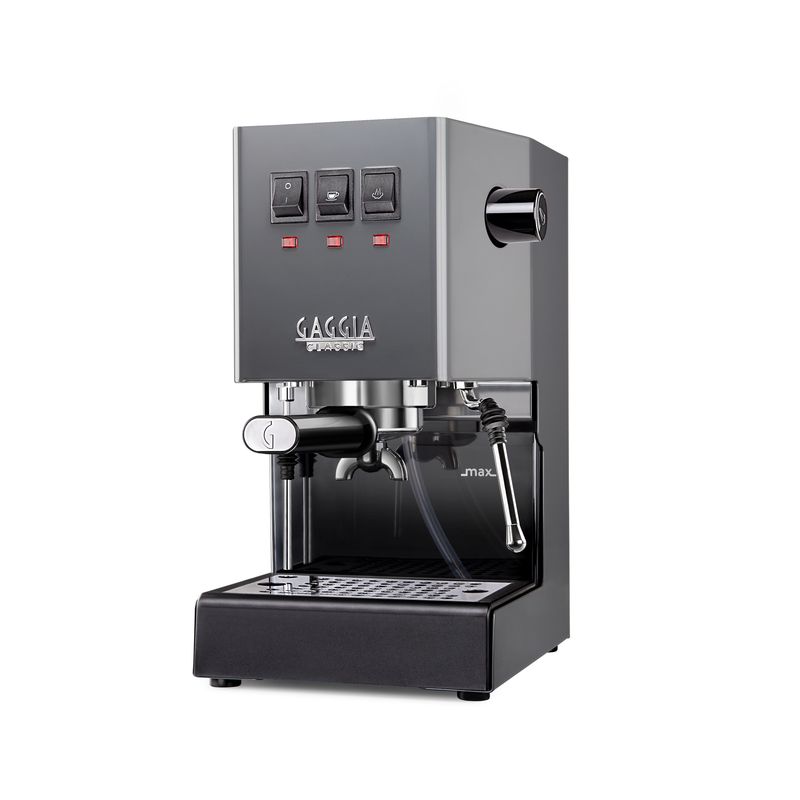 Gaggia Classic E24 [BRASS BOILER]  GREY 240V | Manual Espresso Coffee Machine with Caffitaly Adapter