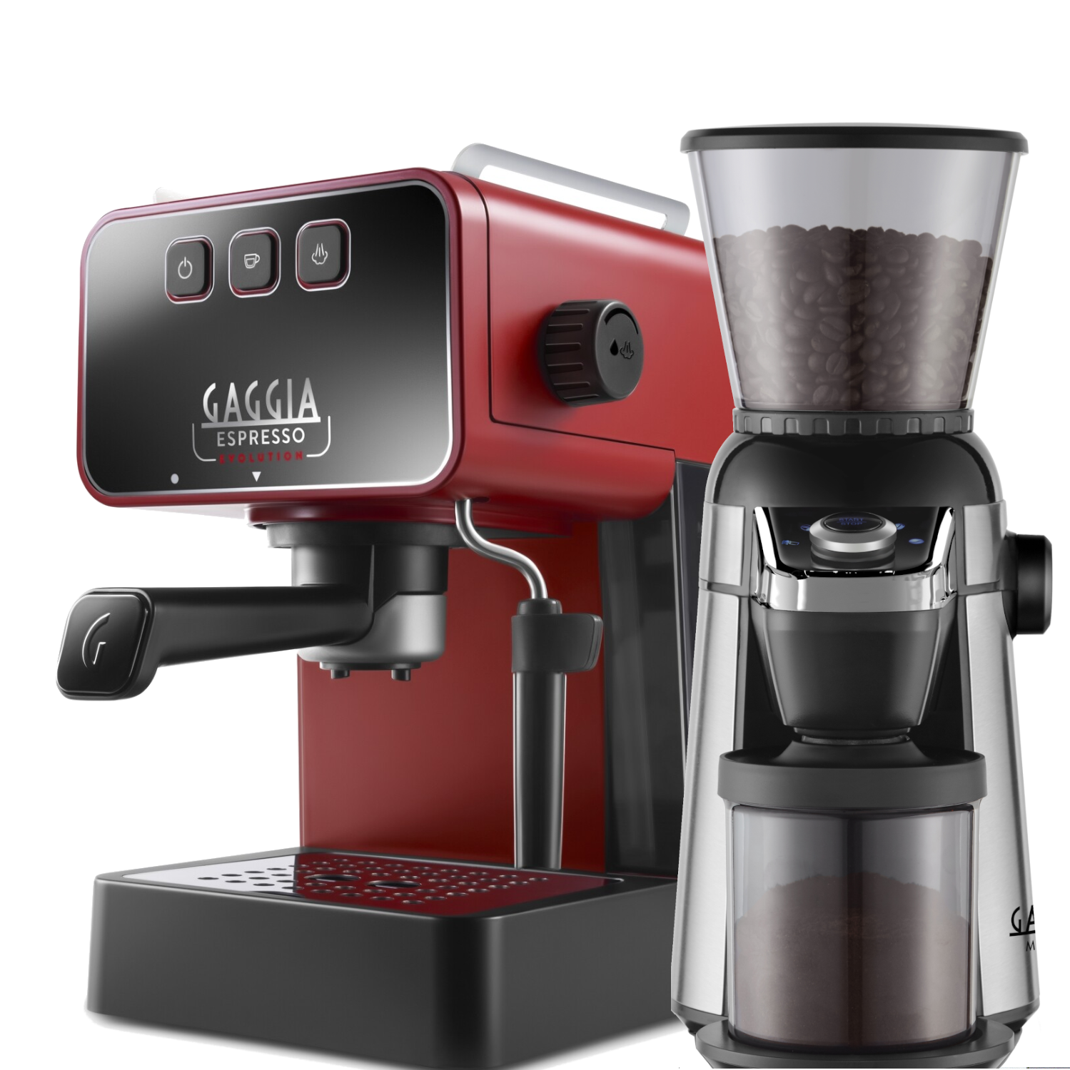 Gaggia Espresso Evolution Red with MD15 Grinder [EG2115/03]