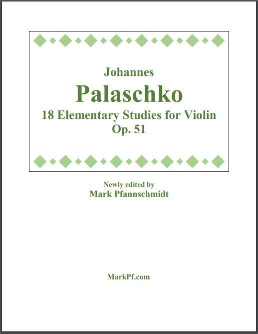 Palaschko, Johannes: Op. 51, 18 Studies