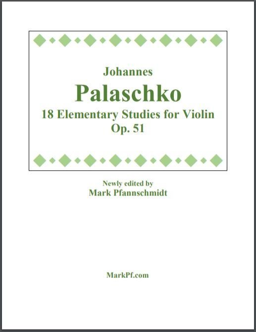 Palaschko, Johannes: Op. 51, 18 Studies