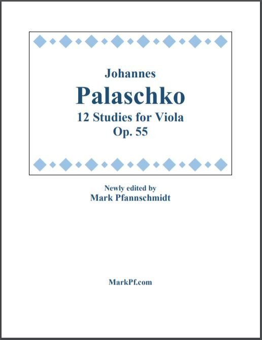 Palaschko, Johannes: Op. 55, 12 Studies for Viola