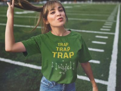 "Trap Trap Trap" Short-Sleeve Unisex T-Shirt: Green