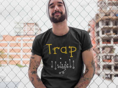 "Trap" Short-Sleeve Unisex T-Shirt: Black