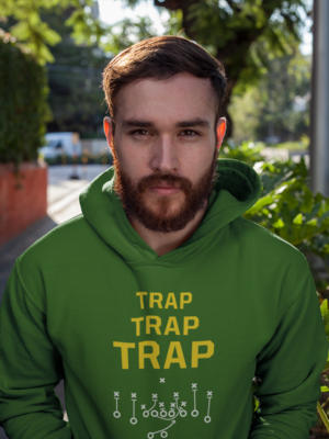 "Trap Trap Trap" Unisex hoodie: Dark Forest Green