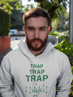 "Trap Trap Trap" Unisex hoodie: White