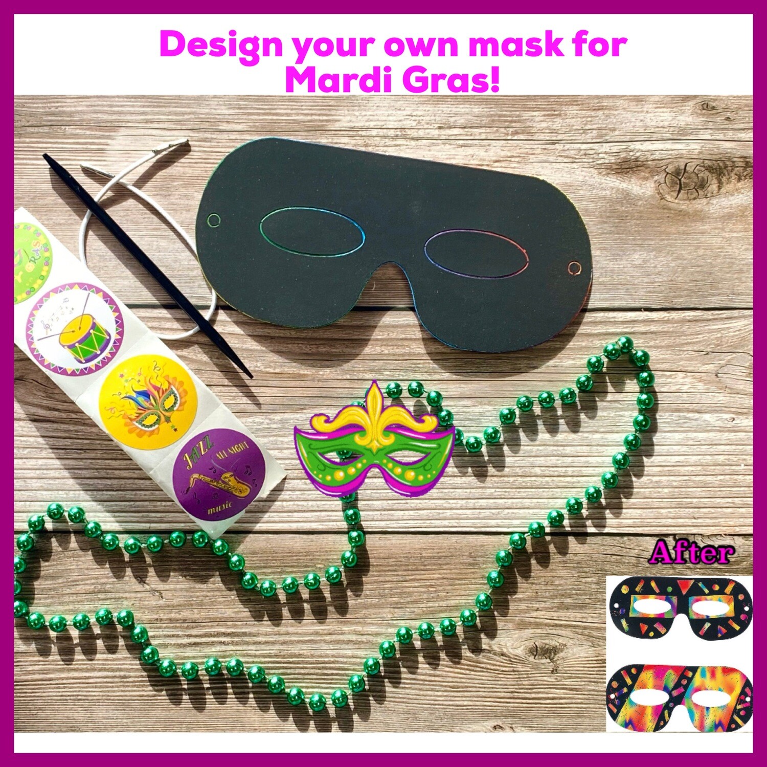 Design your own Mardi Gras Mask