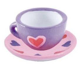 Tea Cup and Saucer Ceramic Paint kit!