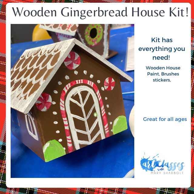 Wooden Gingerbread Painting Kit