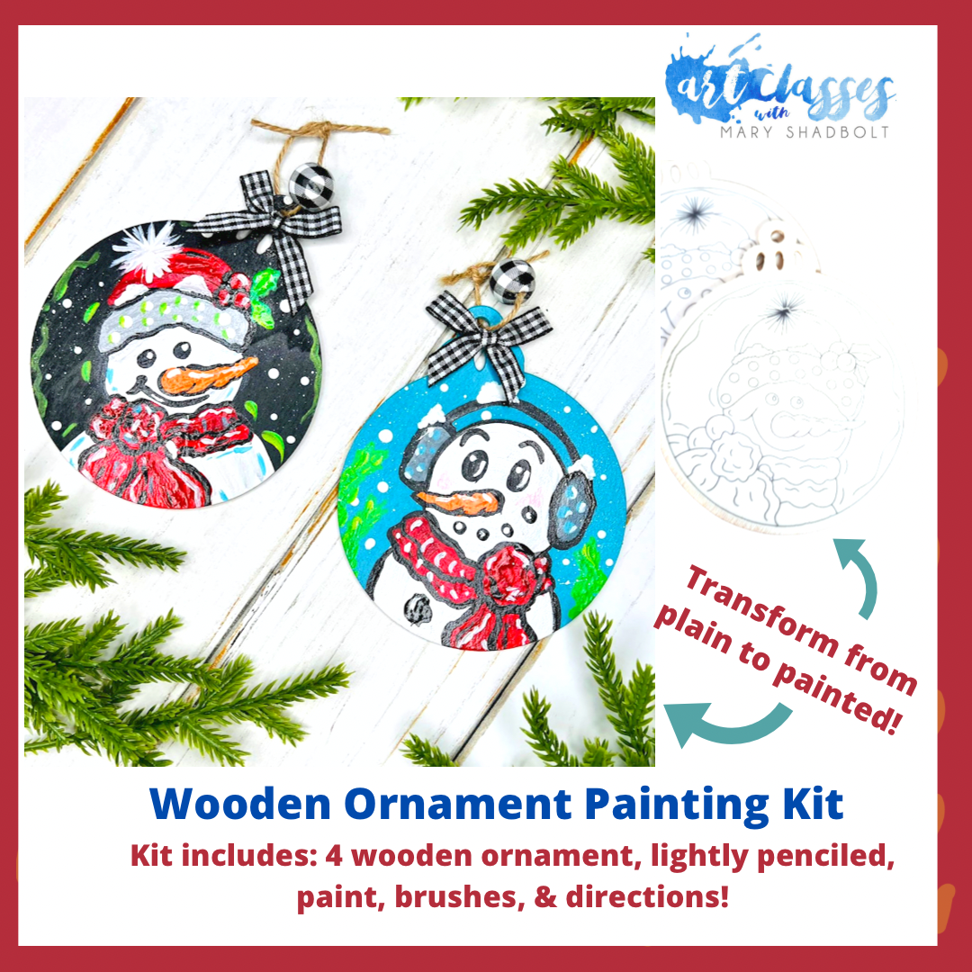 A Wooden Ornament Painting Kit