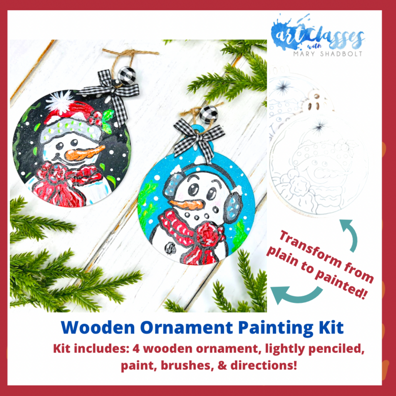 A Wooden Ornament Painting Kit
