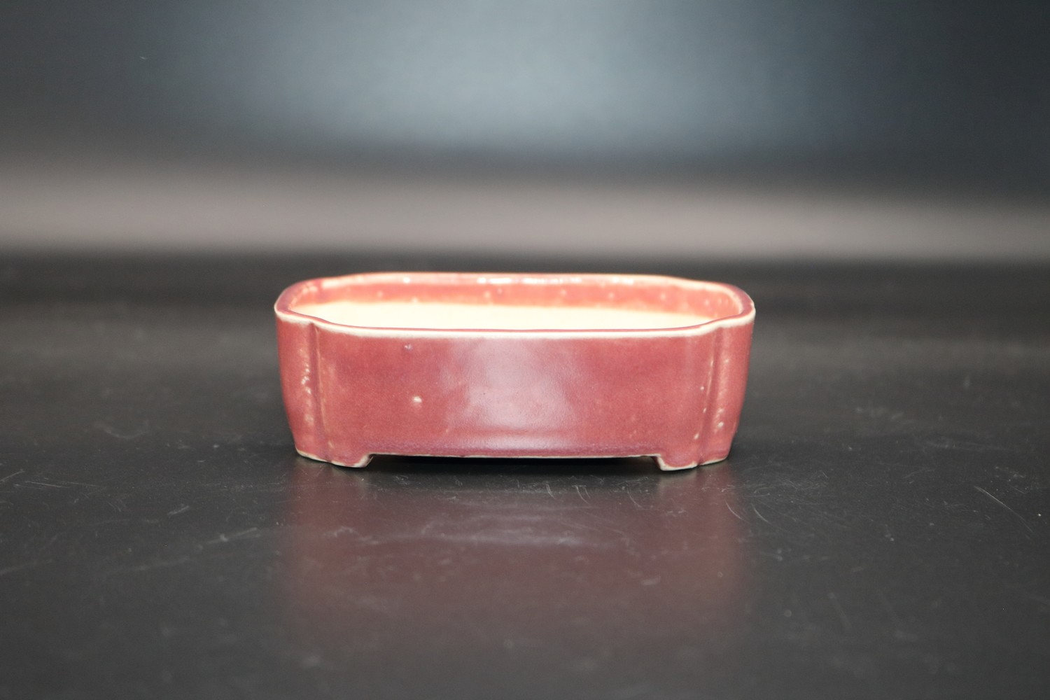 Terre-en-Vadrouille - 11cm; Shohin / Mame; Rectangle; Glazed; Watermelon Pink;
