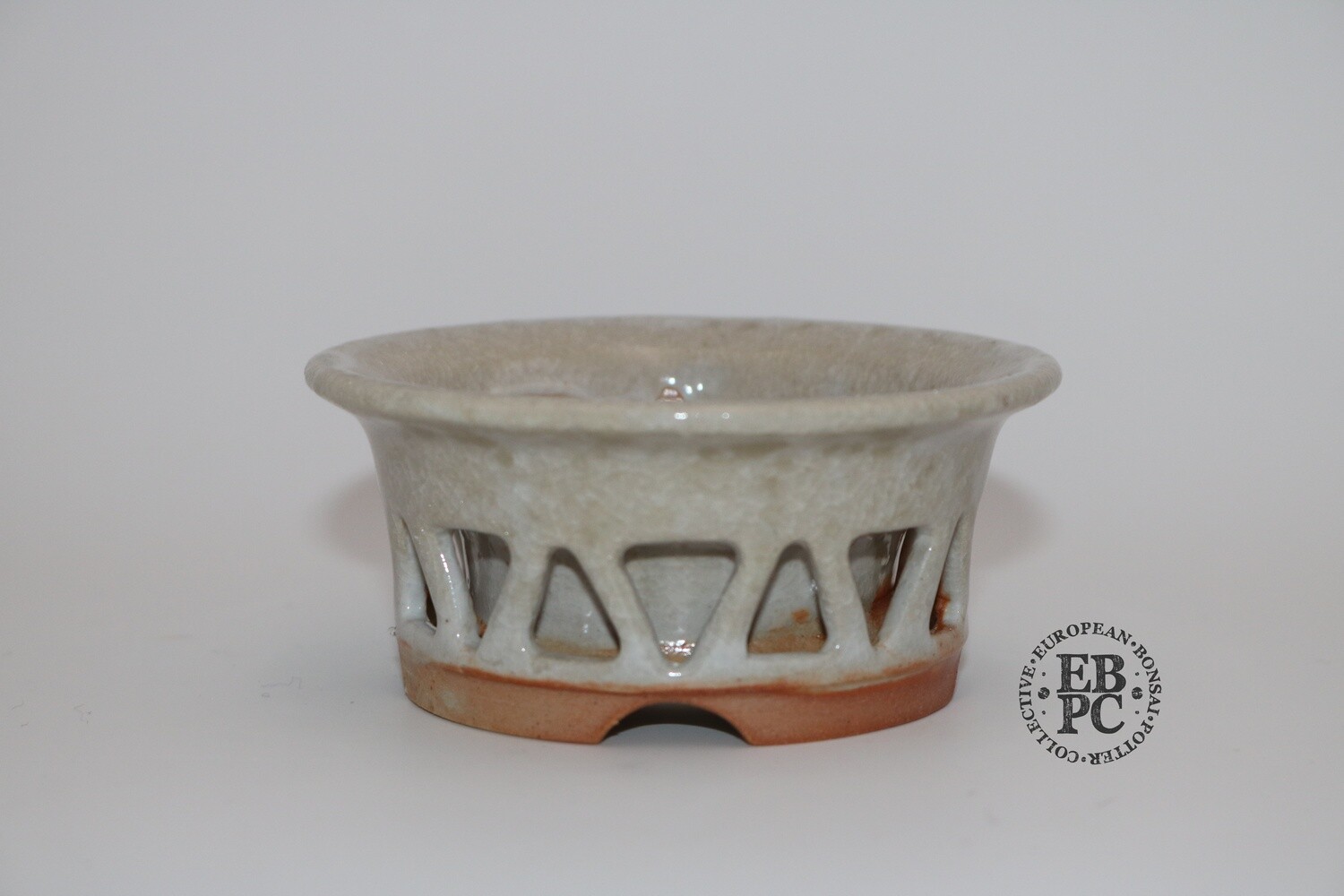 SOLD - Gramming Pots - 9.5cm; Double Skin' Design; Glazed; Stunning crackle glaze; Wood-fired; Tomas Gramming