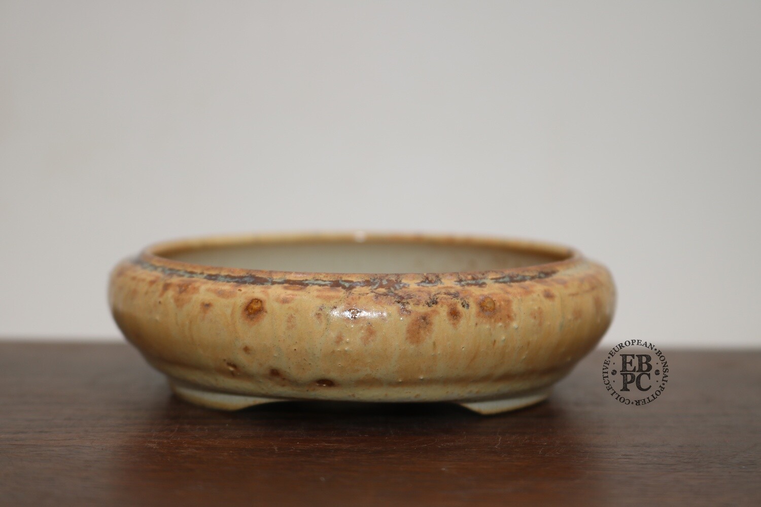 PAS Pots - 11.8cm Round; Shohin / Accent pot; Hand Thrown; Superb Glaze; Aged-Looking glaze; Detailed foot ring; Patricia