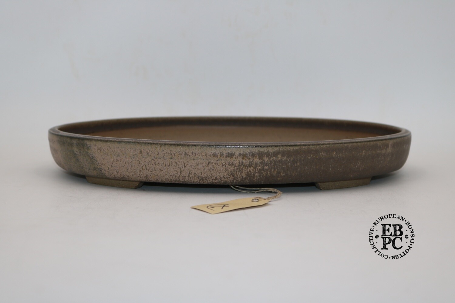 SOLD - Roman Husmann - 34.5cm; Glazed; Oval; Subdued Pink &amp; Browns;
