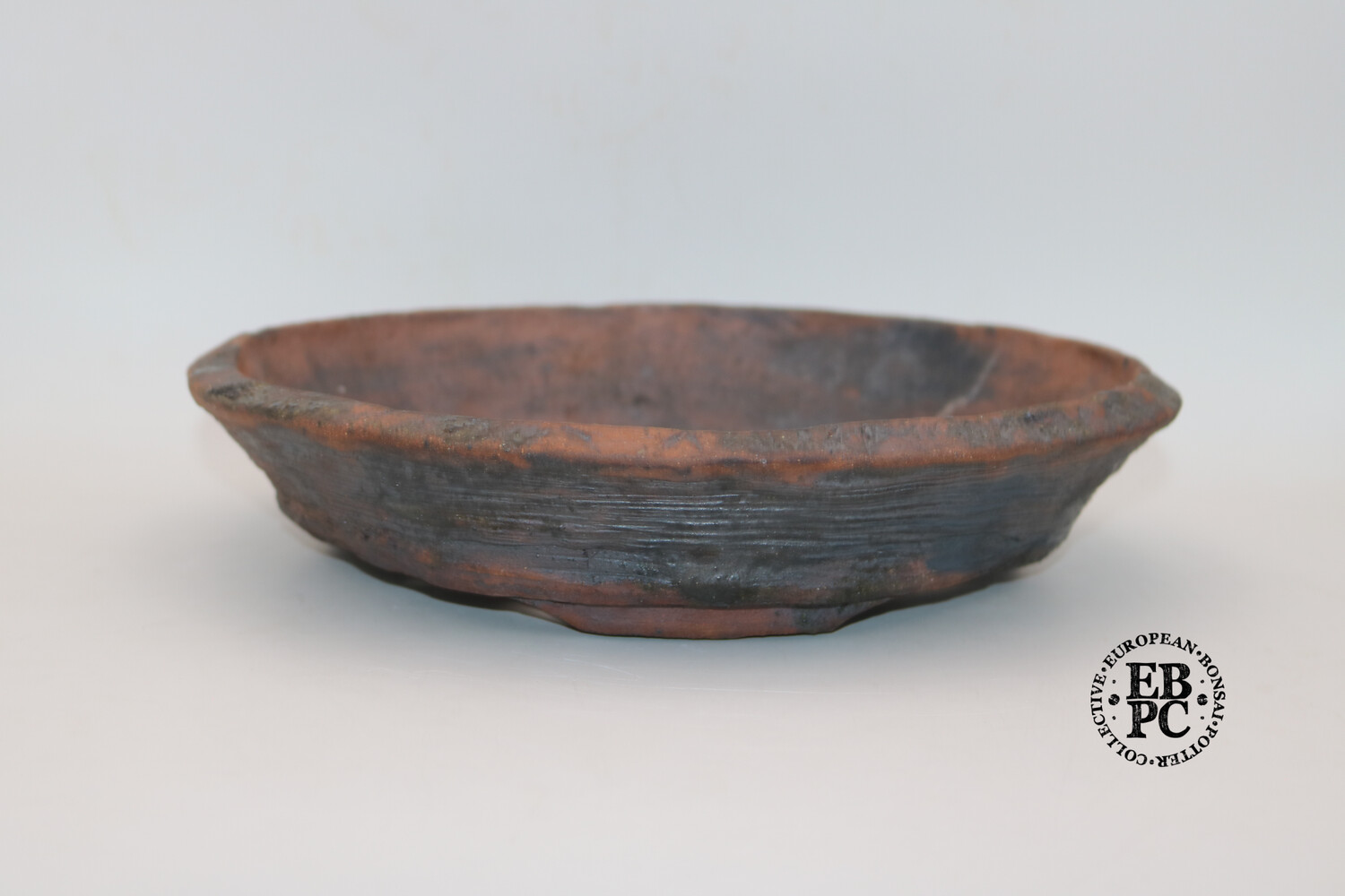 Bryan Albright - 32.5cm; Round; Nanban; Unglazed; Oxide Wash; Browns, Reds; Greys