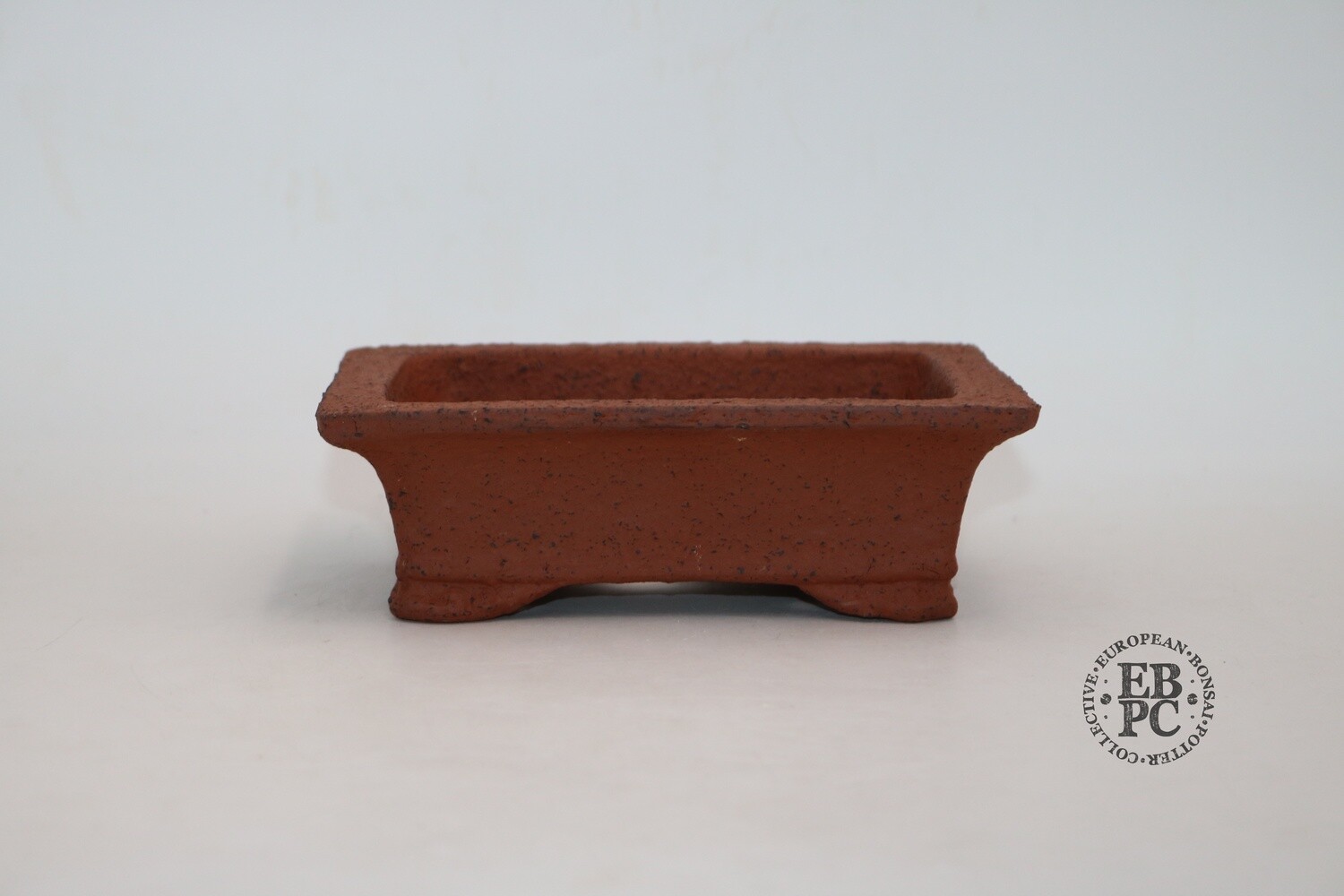 Zey Ceramics - 18cm; Unglazed; Rectangle; Groggy Red/Brown Clay; Lip to Rim; Recessed feet;