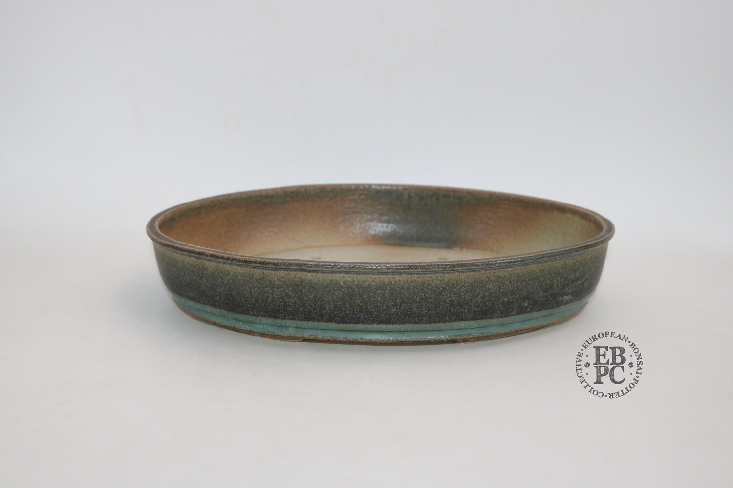 Bruno Auvinet - 31.8cm, Glazed; Oval; Light &amp; Dark Browns; Greens;