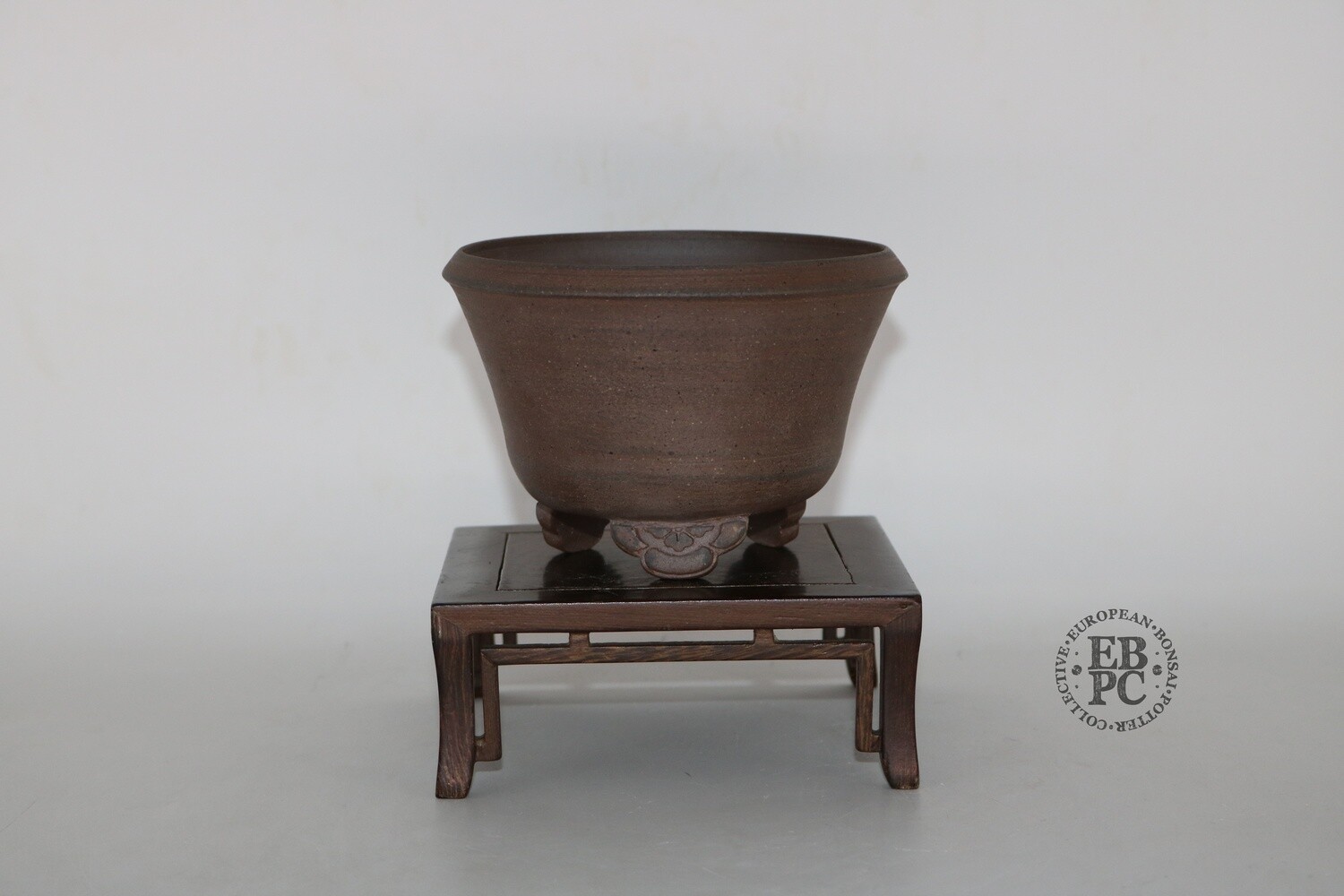 SOLD - Amdouni Bonsai Pots - 12.6cm; Unglazed; Round; Shohin; Sami Amdouni