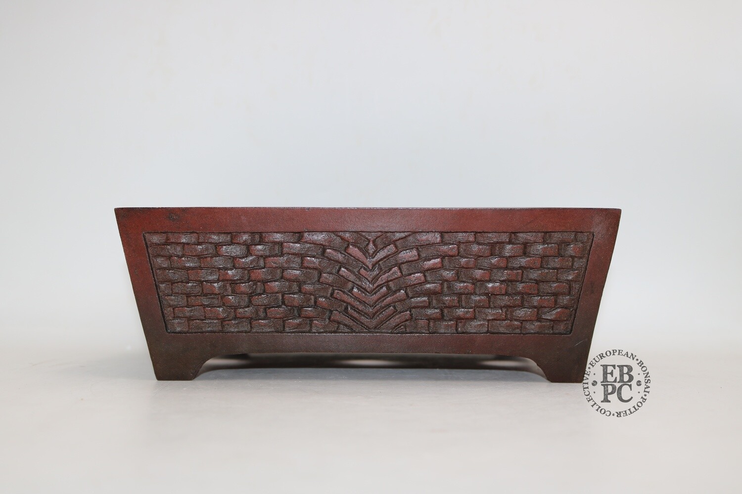 M. J. G. Ceramica - 28.5cm; Unglazed; Rectangle; Panel with &#39;Latticed Weave&#39; Pattern; Maria Jose Gonzalez