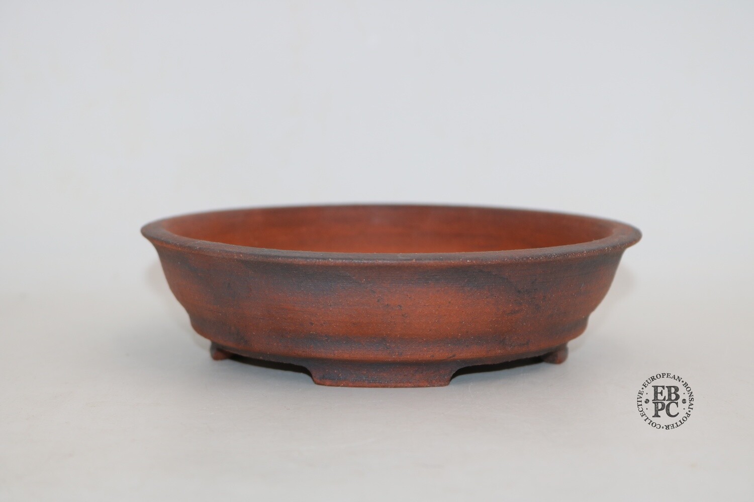 Gramming Pots - 16.5cm; Unglazed; Low Profile Design; Refined; Red and Brown Oxide Finish; Recessed Feet; EBPC Stamped; Tomas Gramming