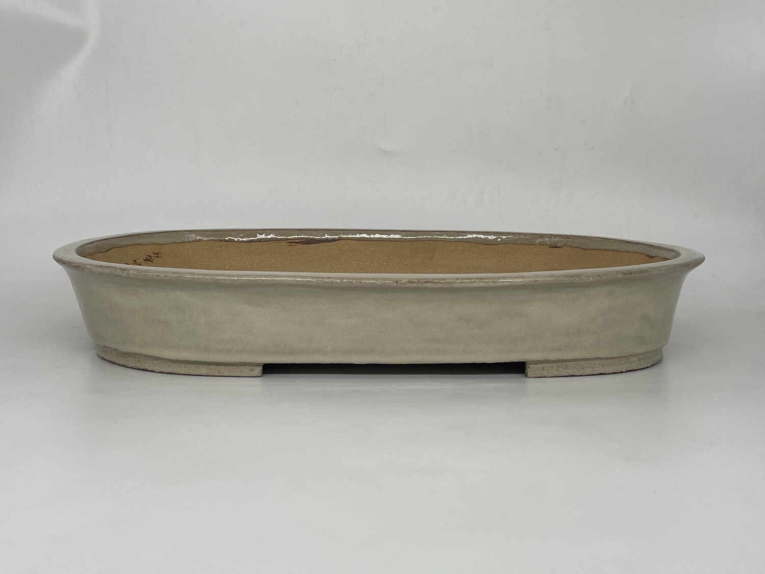 M. J. G. Ceramica - 46cm; Oval; Stunning Cream Glaze; Maria Jose Gonzalez.