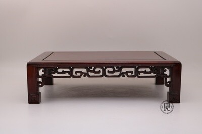 Imbo Bonsai Tables - Hand-Crafted; 36.8cm; Ornate Display Table; European Beechwood; Elegant Detailed Design; Square-Profile Carved Legs; Refined Finish; EBPC & IMBO Stamped