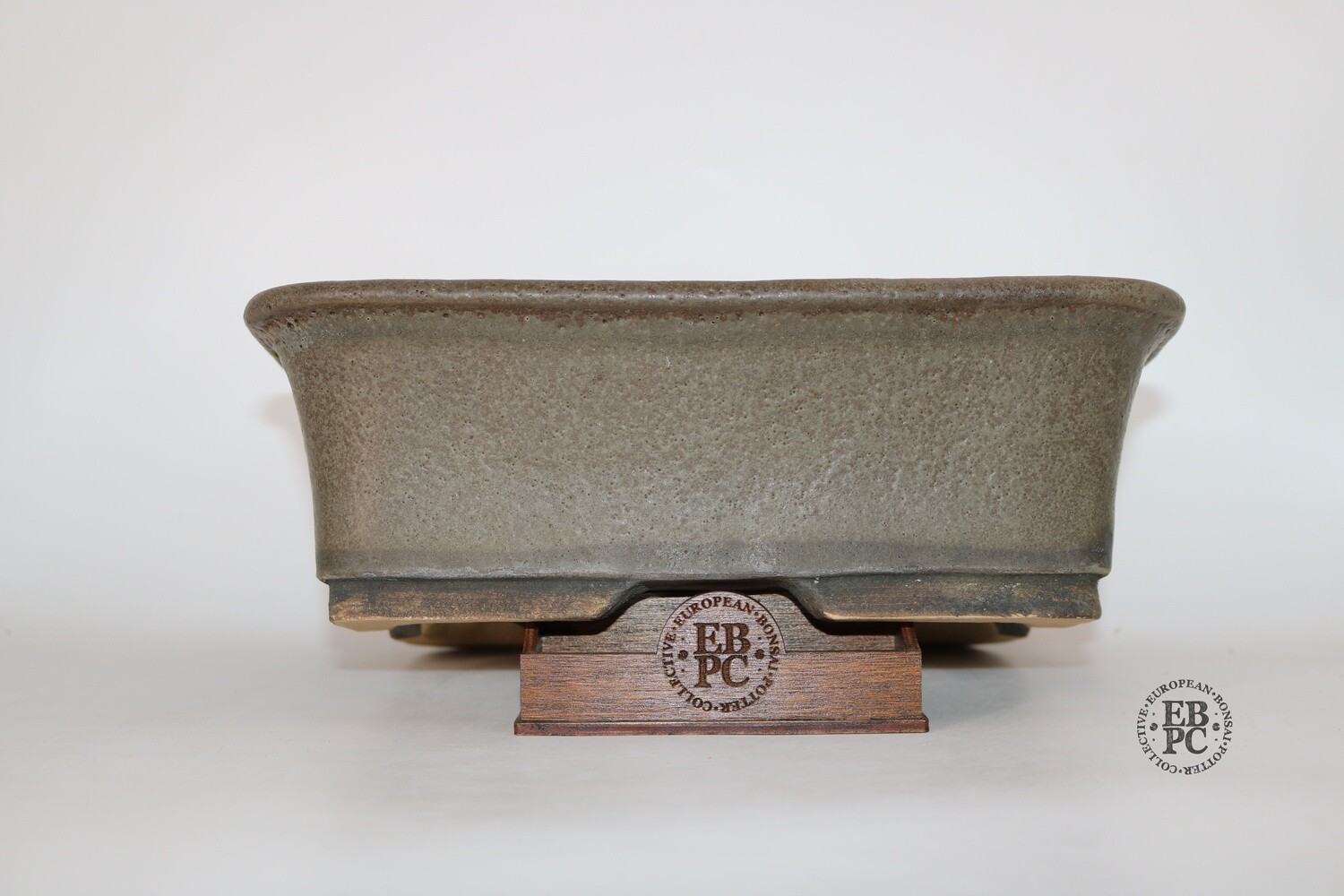 John Pitt - England.  29.5cm; Rectange; Glazed; Hand-Signed; Older Pre-Loved Pot; Dark Olive Green and Browns.