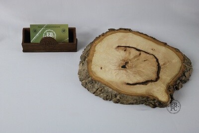 MSH Bonsai Stands - Jitta Display Stand; 23cm; Alder Slice; Resin; Hand & Machine Crafted; Wax Finish;