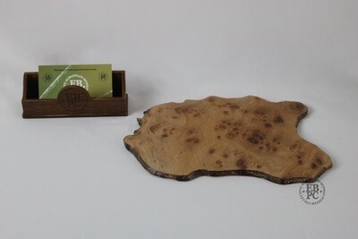 MSH Bonsai Stands - Jitta Display Stand; 22.5cm; Elm Burr Slice; Hand & Machine Crafted; Wax Finish;