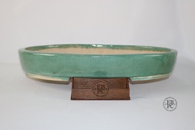 Guerao Bonsai Pots; 39.2cm; Glazed; Oval; Glazed: Green; Guerao Pot.