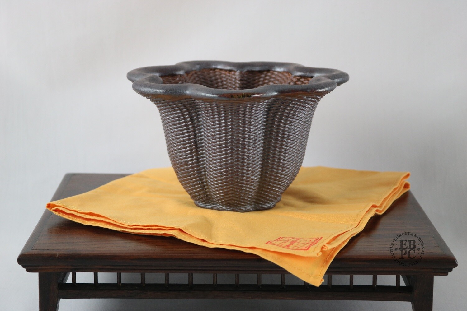 Igor Carino - Italy.  16.3cm; Fluted Rinka S/Casacde; Innovative 3D Printed Techniques; Wood-Fired; The Culmination of 10 Years of Research; Gafu-ten Winning Design; Natural Ash Deposit Glaze.