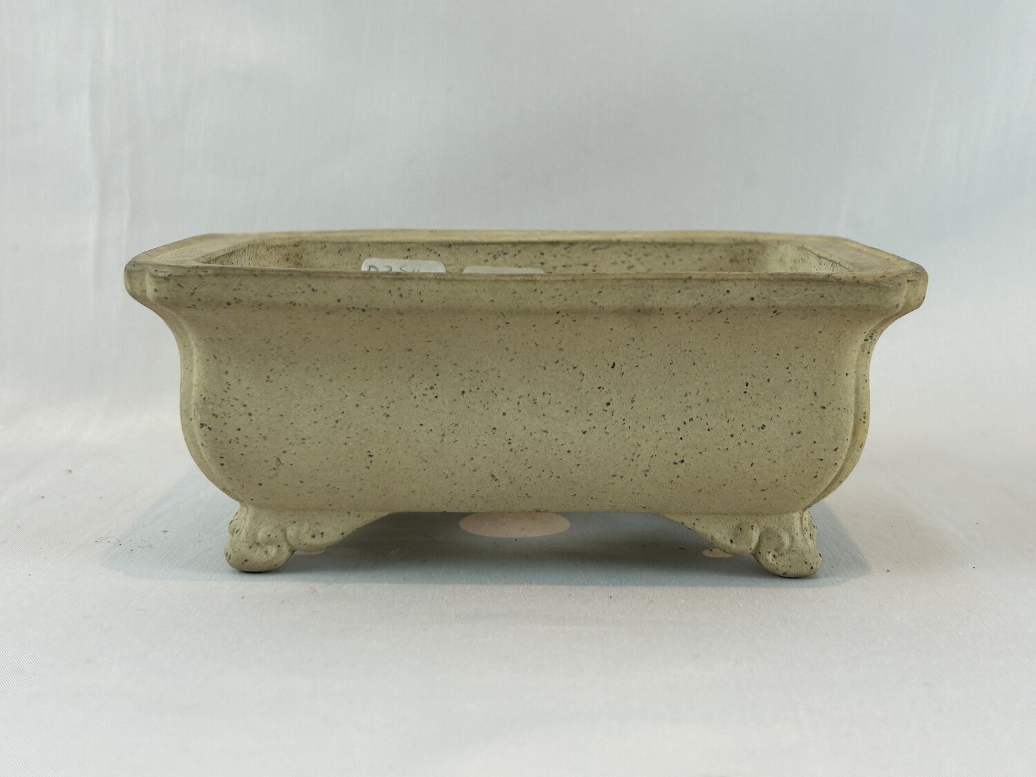 Zenigo, Izumi ya; Japan. 13cm; Rectangle; Unglazed; White Clay; Stamped By Artist;
