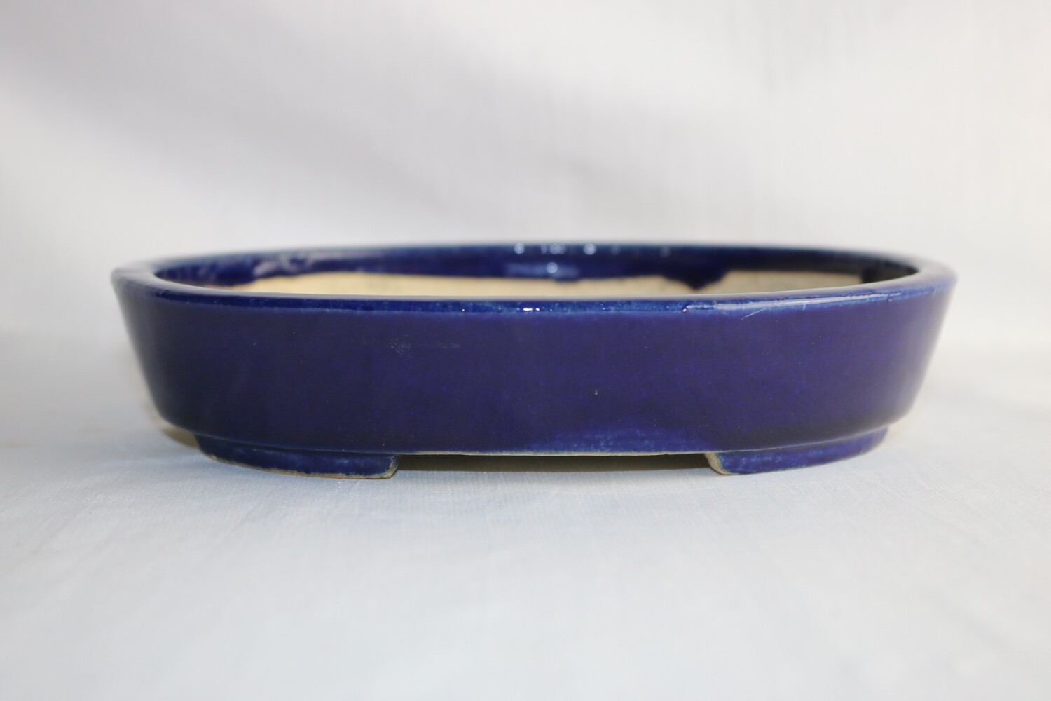 Koyo - 1st Generation. Aiba Kouichirou; Tokoname, Japan. 18.6cm; Oval; Glazed; Ruri; Blue.