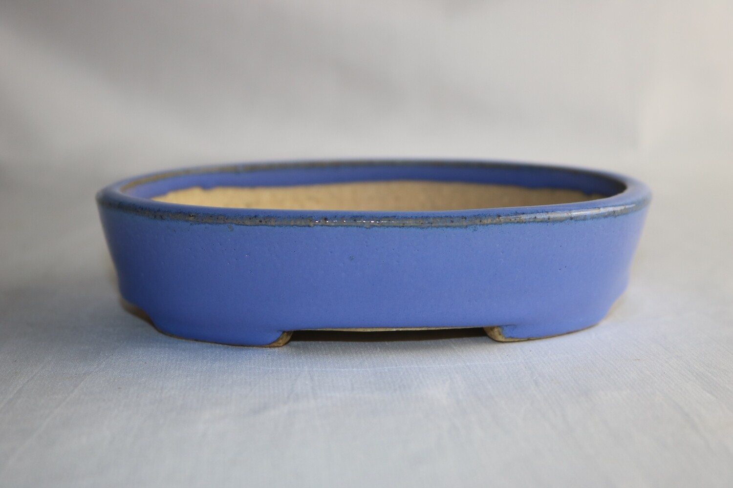 Koyo - 1st Generation. Aiba Kouichirou; Tokoname, Japan. 15.8cm; Oval; Glazed; Kinyo; Light Blue.