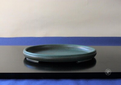 Kawasemi Studios, Switzerland - Suiban; 25.7cm; Classical Oval Design; Refined Finish; Silk Matte Green; EBPC Stamped Edition; Nadja Tschudin. * EBPC DIRECT *