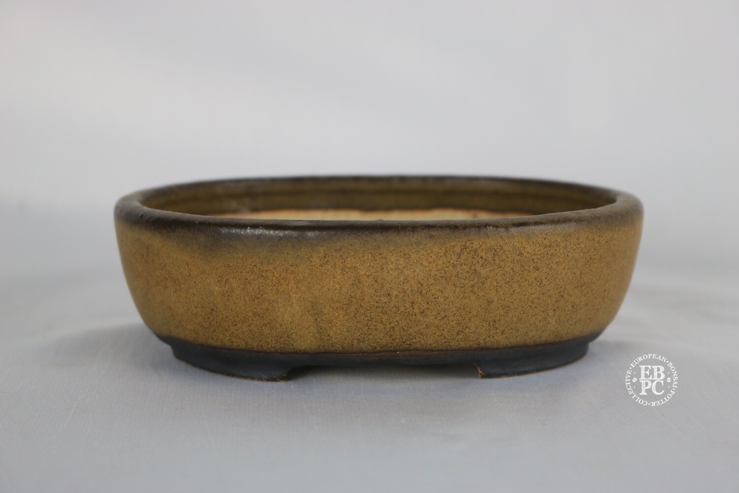 Walsall Studio Ceramics -David Jones; 13.5cm; Oval; Glazed; Golden and Dark Browns;