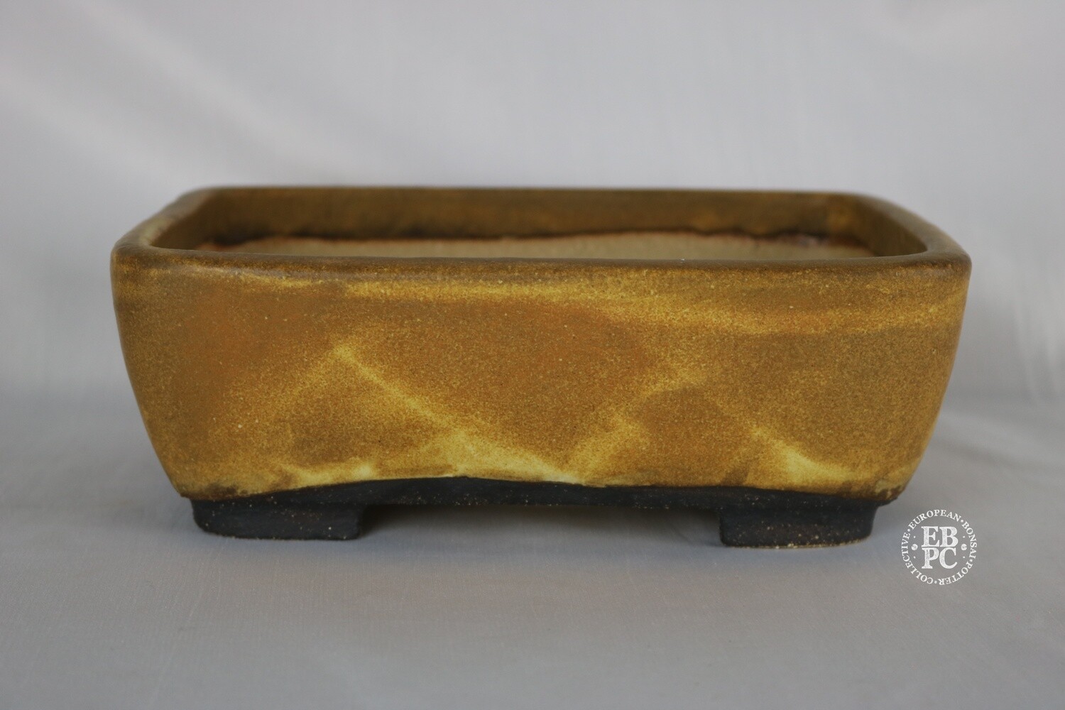 Walsall Studio Ceramics - Esther Griffiths.  21.1cm; Rectangle;  Glazed; Cream; Golden Browns;