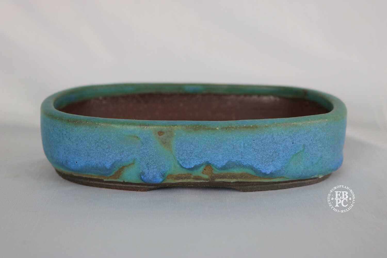 Walsall Studio Ceramics - Esther Griffiths; 19.6cm; Oval; Glazed; Blues; Browns;