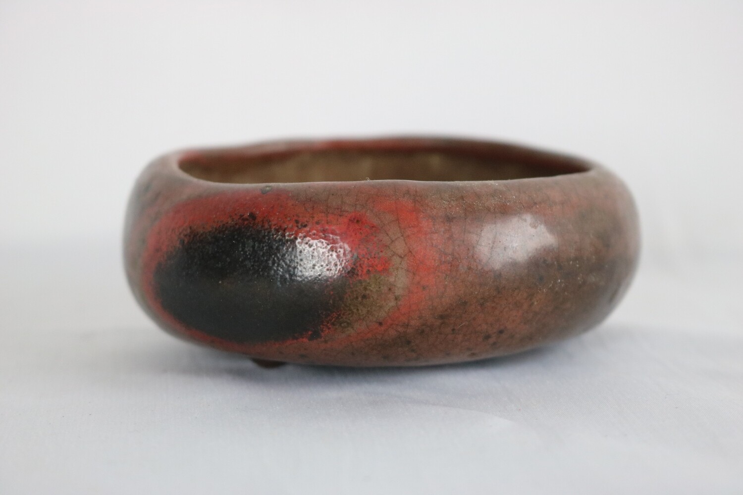 Gyoun - Yasui Gyoun, Japan.   10.2cm; Hand-formed; Round; Glazed.  
