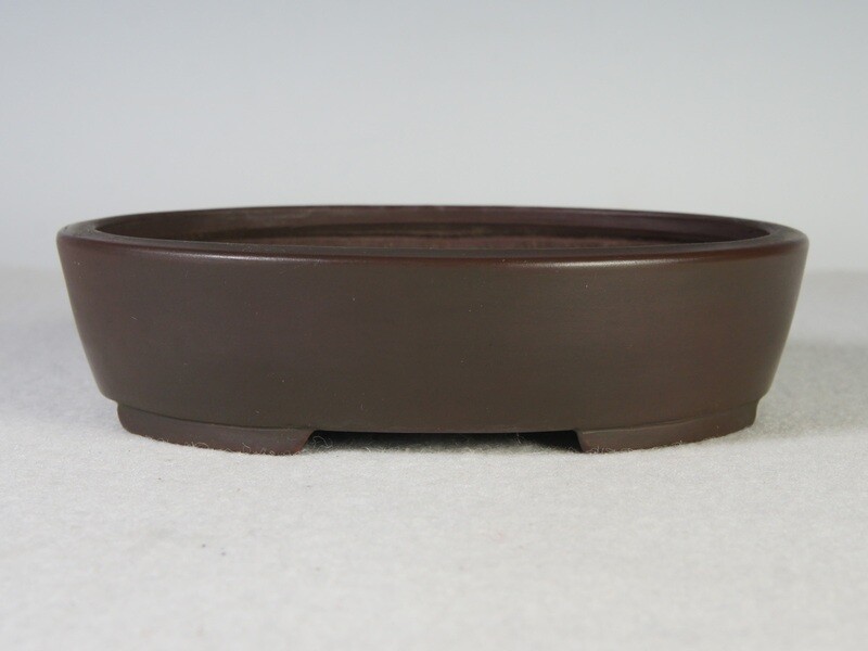 Bigei - Tokoname, Japan. 12.5cm; Oval; Unglazed; Shidei; Hand-signed; Popular Retired Artist.