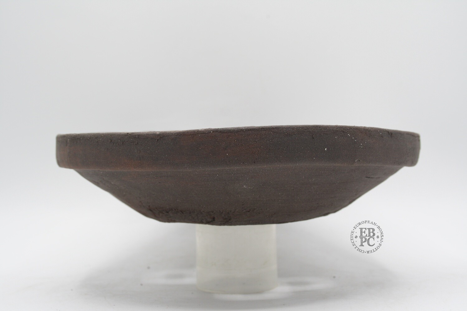 Shibusa Bonsai Pots - Italy. 21cm; Nanban Style Pot; Dark Red/Black Mix Clay; Black Engobe; Classic Nanban Design; EBPC Stamped. * EBPC-DIRECT *- Shipped by the artist. Lorenzo Penello - Italy.