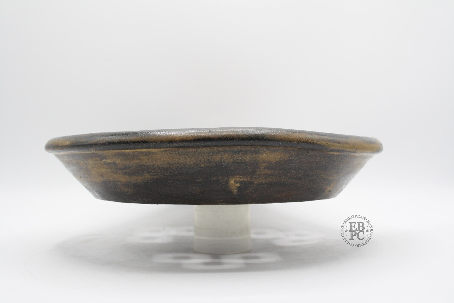Shibusa Bonsai Pots - Italy. 27cm; Nanban Style Pot; Dark Red/Black Mix Clay; Glazed; Classic Nanban Design; EBPC Stamped. * EBPC-DIRECT *- Shipped by the artist. Lorenzo Penello - Italy.
